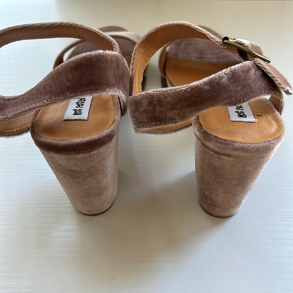 Blush Velvet Strappy Heels - Picture 7 of 7